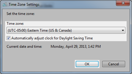 Time Zone Settings